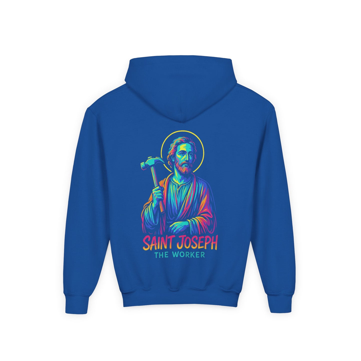 St. Joseph the Worker Youth Hoodie | Catholic Streetwear – Faith, Grit & Purpose