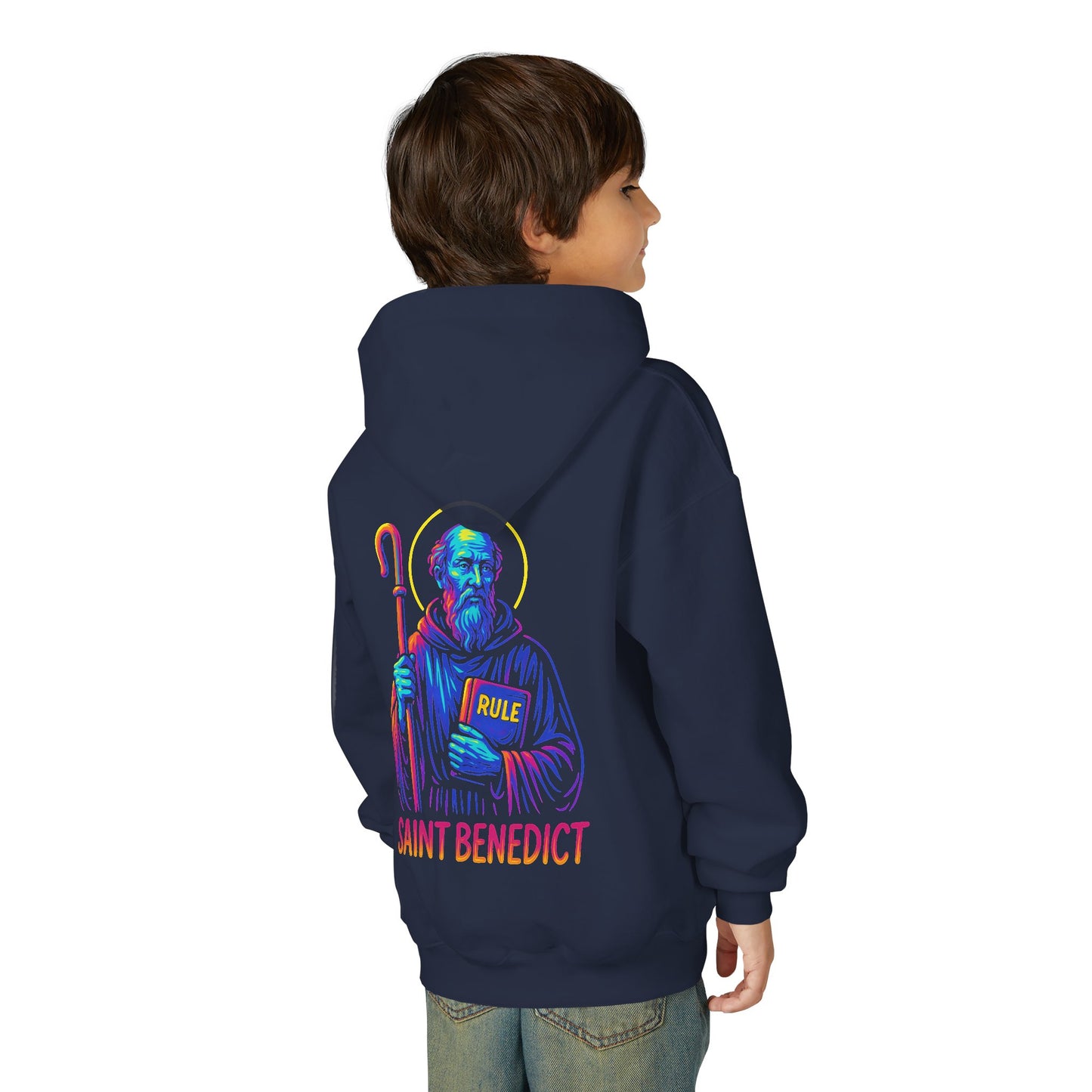 St. Benedict Youth Hoodie | Catholic Streetwear for Kids