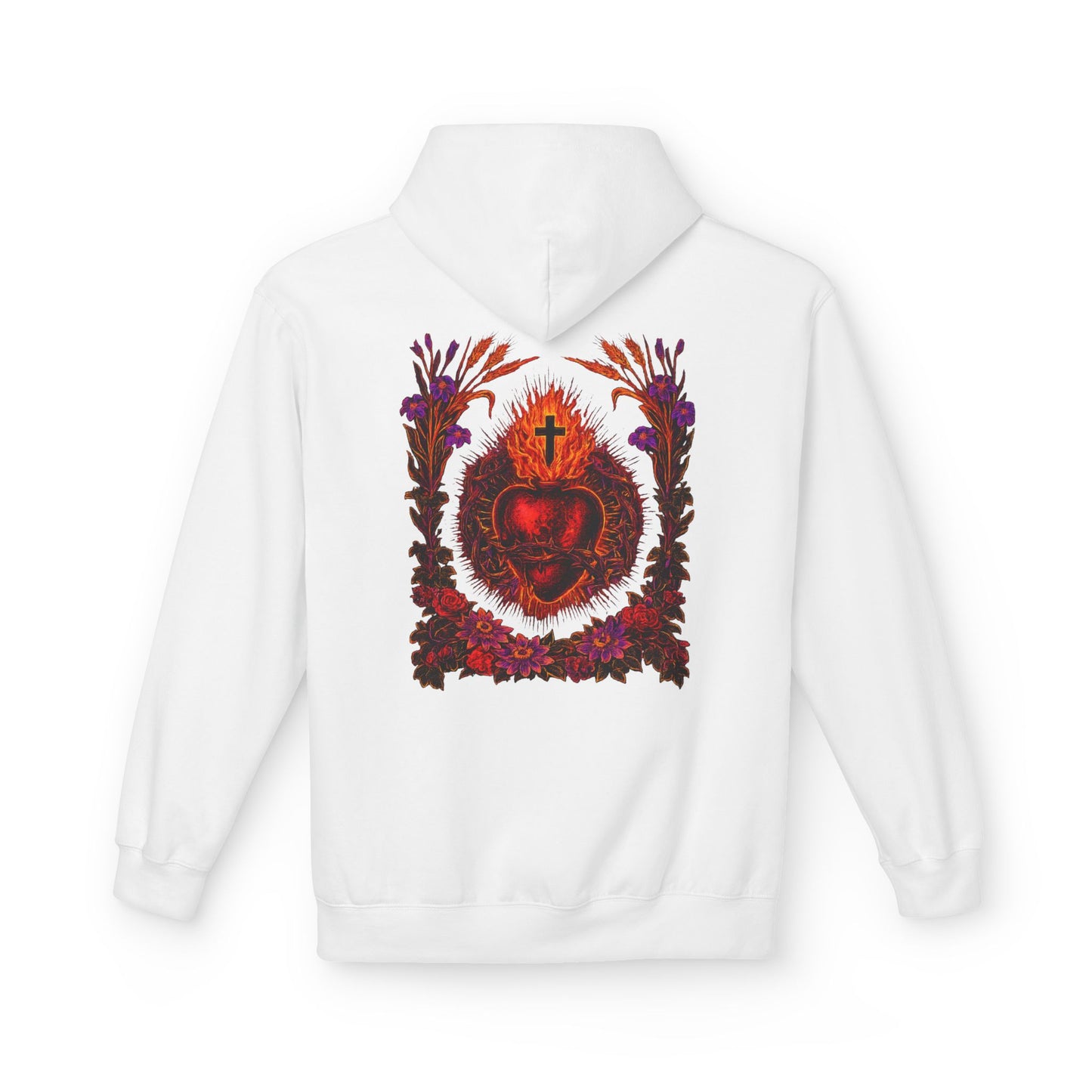 Sacred Heart of Jesus Botanical Hoodie | Saints Hood