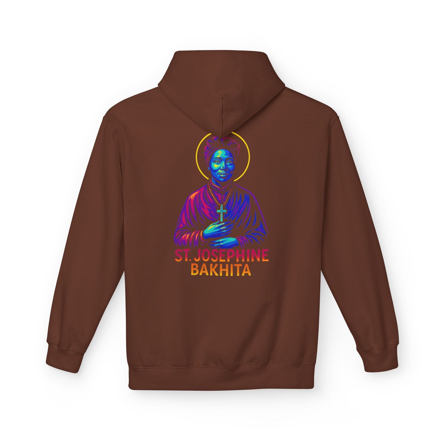 St. Josephine Bakhita Neon Hoodie | Catholic Streetwear – Freedom, Faith & Fierce Grace