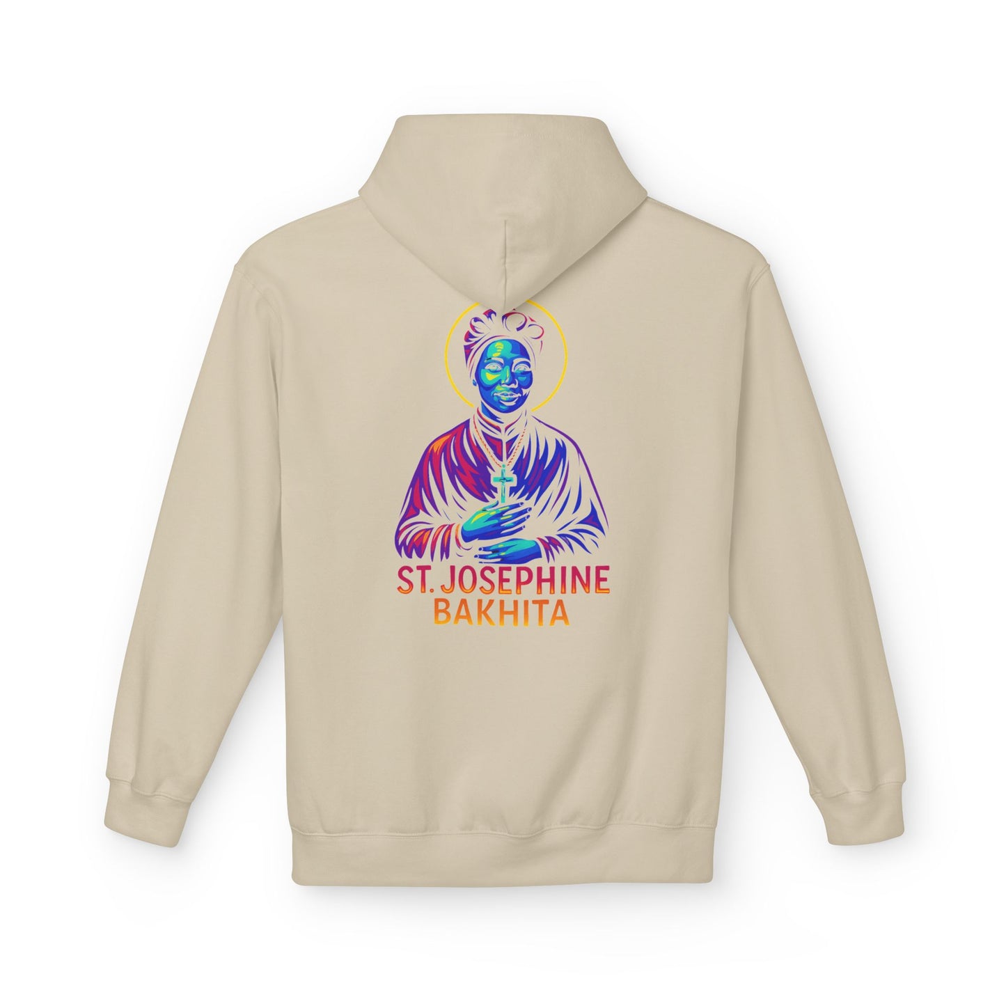 St. Josephine Bakhita Neon Hoodie | Catholic Streetwear – Freedom, Faith & Fierce Grace