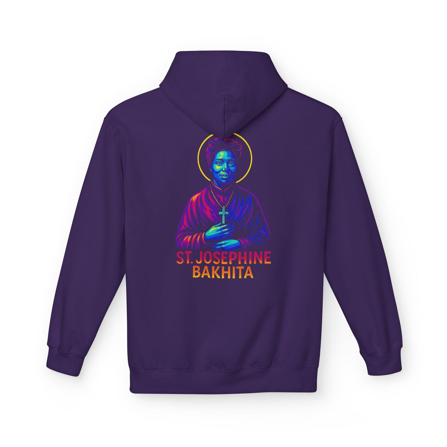 St. Josephine Bakhita Neon Hoodie | Catholic Streetwear – Freedom, Faith & Fierce Grace