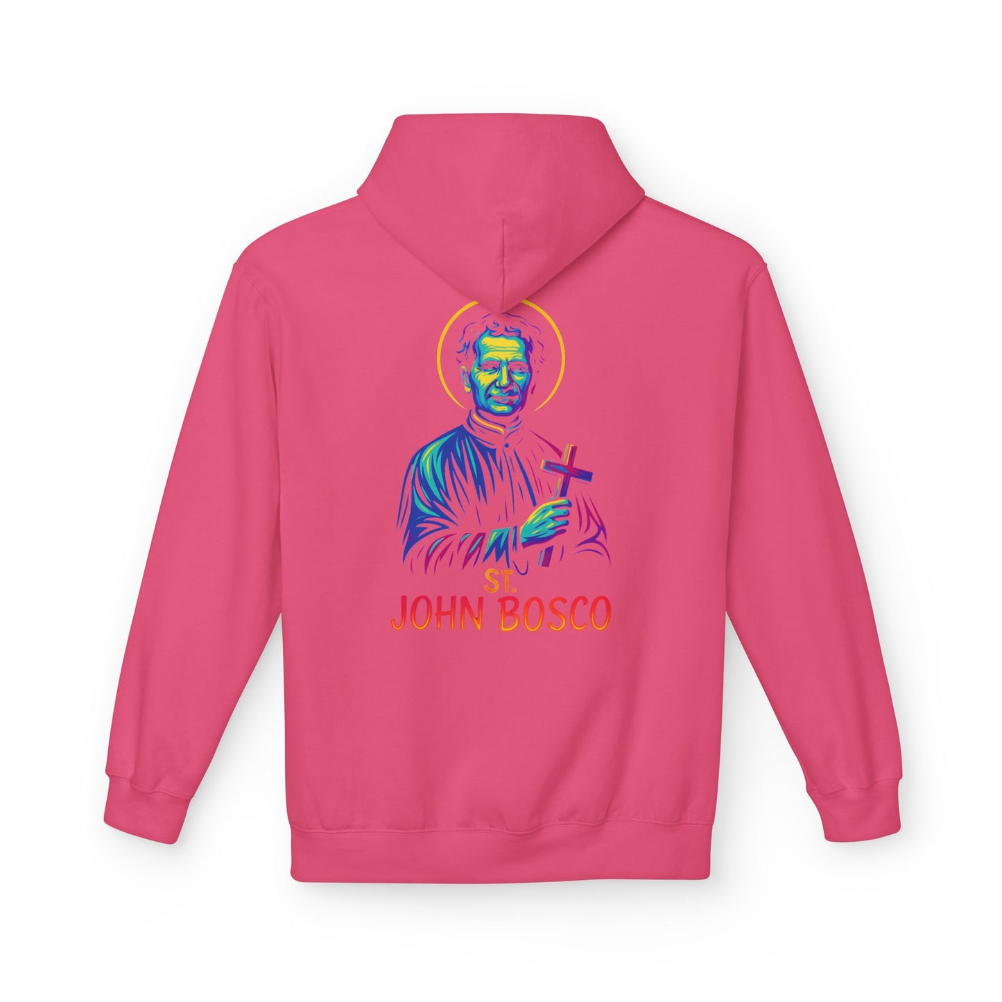 St. John Bosco Neon Hoodie | Catholic Streetwear – Faith, Hustle & Hope for the Youth