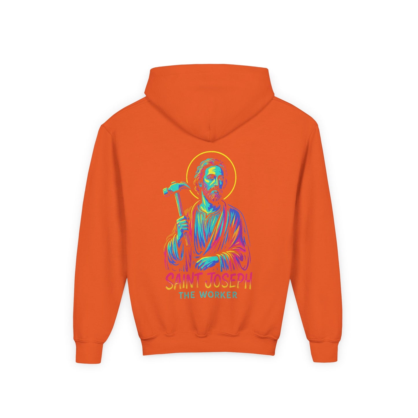 St. Joseph the Worker Youth Hoodie | Catholic Streetwear – Faith, Grit & Purpose