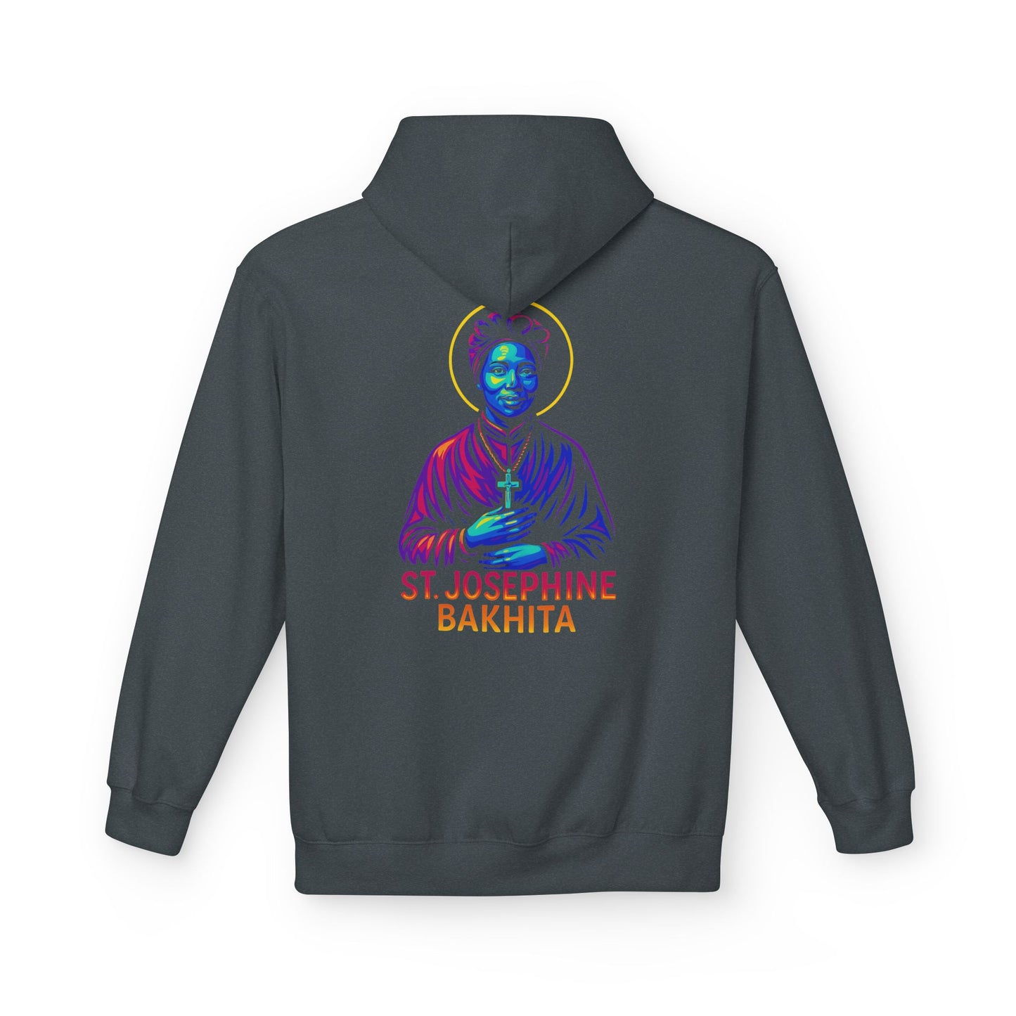 St. Josephine Bakhita Neon Hoodie | Catholic Streetwear – Freedom, Faith & Fierce Grace