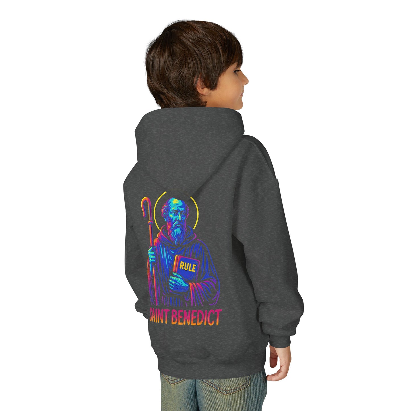 St. Benedict Youth Hoodie | Catholic Streetwear for Kids