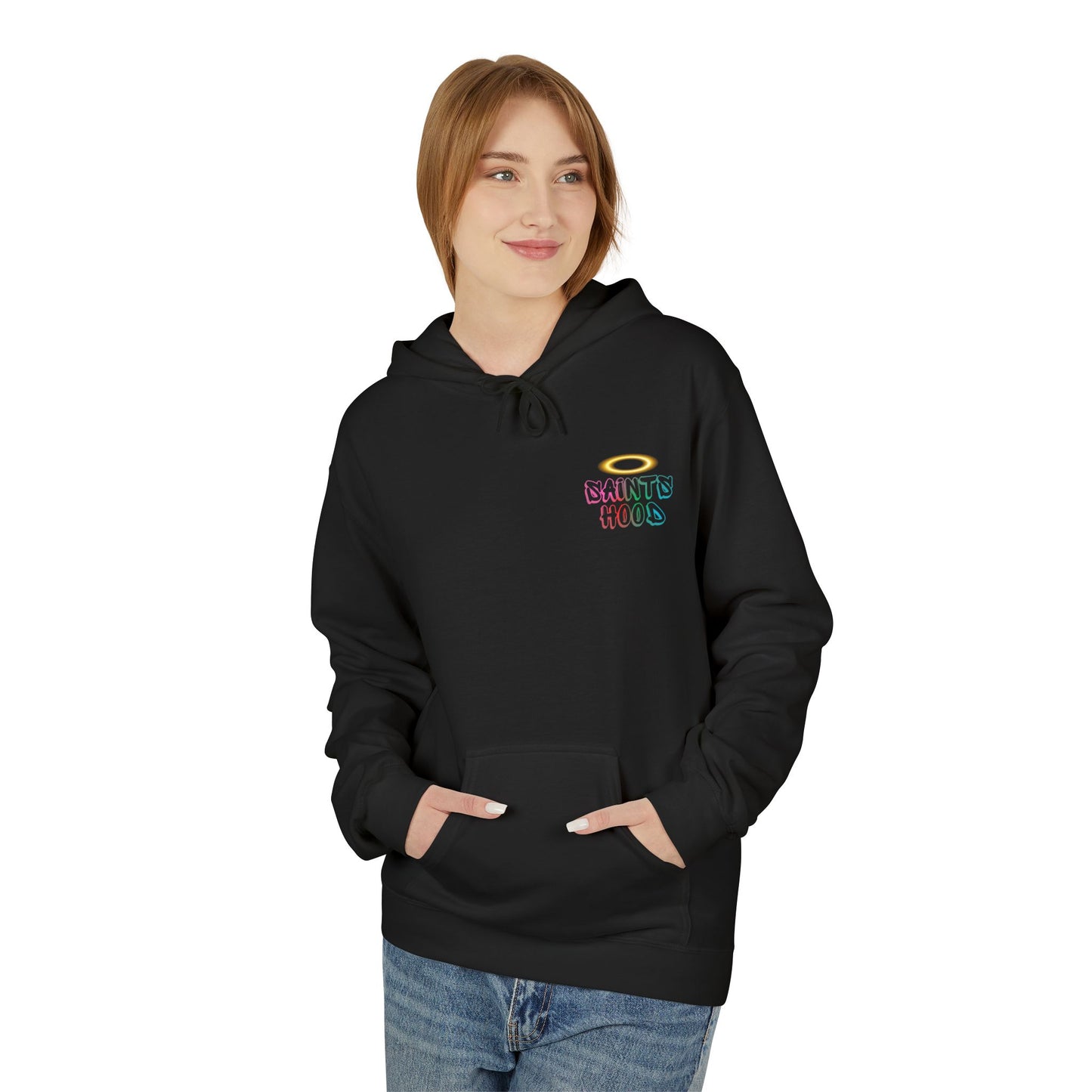 Sacred Heart of Jesus Neon Pop Hoodie | Saints Hood