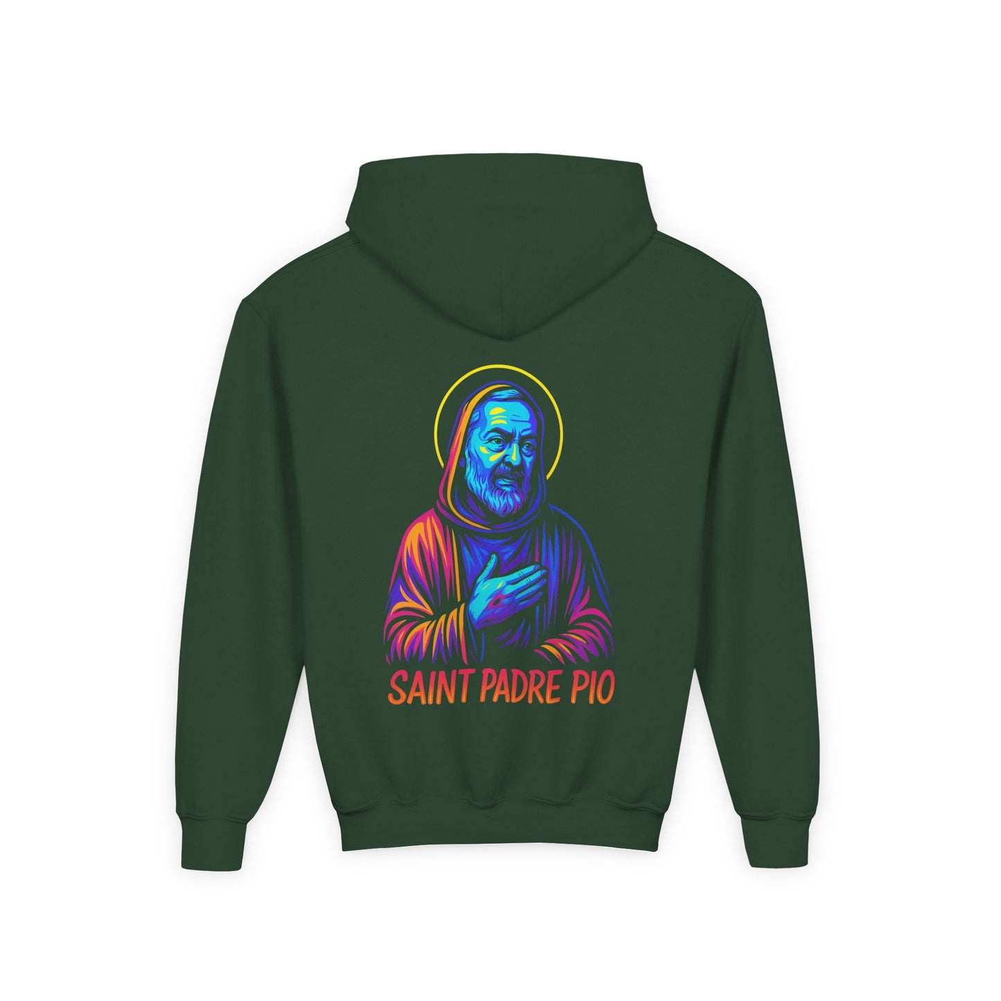 St. Padre Pio Youth Hoodie | Catholic Streetwear for Kids