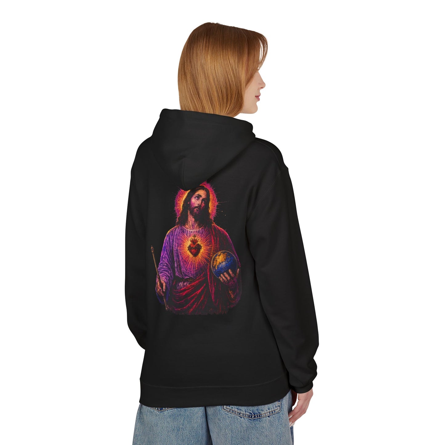 Sacred Heart of Jesus King of the World Hoodie | Saints Hood