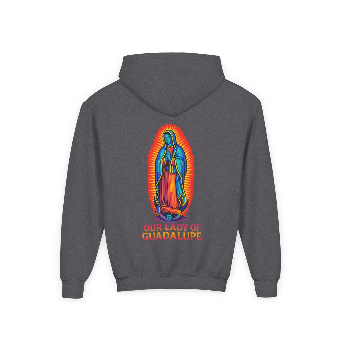 Our Lady of Guadalupe Youth Hoodie | Catholic Streetwear for Kids