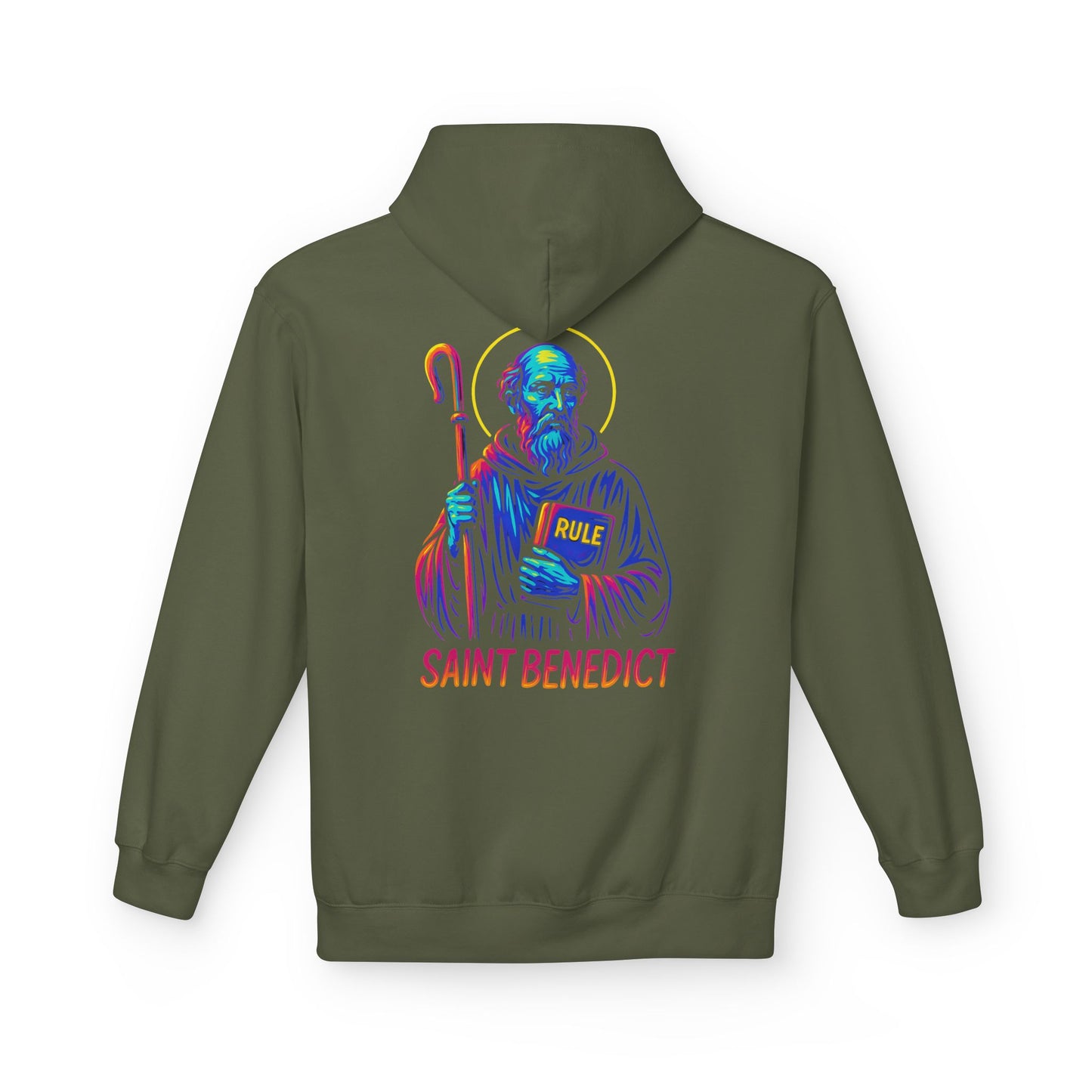 St. Benedict Hoodie | Catholic Saint Hoodie | Christian Streetwear | Patron Saint Gift