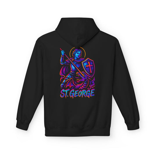 St. George Neon Hoodie | Catholic Streetwear – Warrior Faith, Dragon-Slayer Style