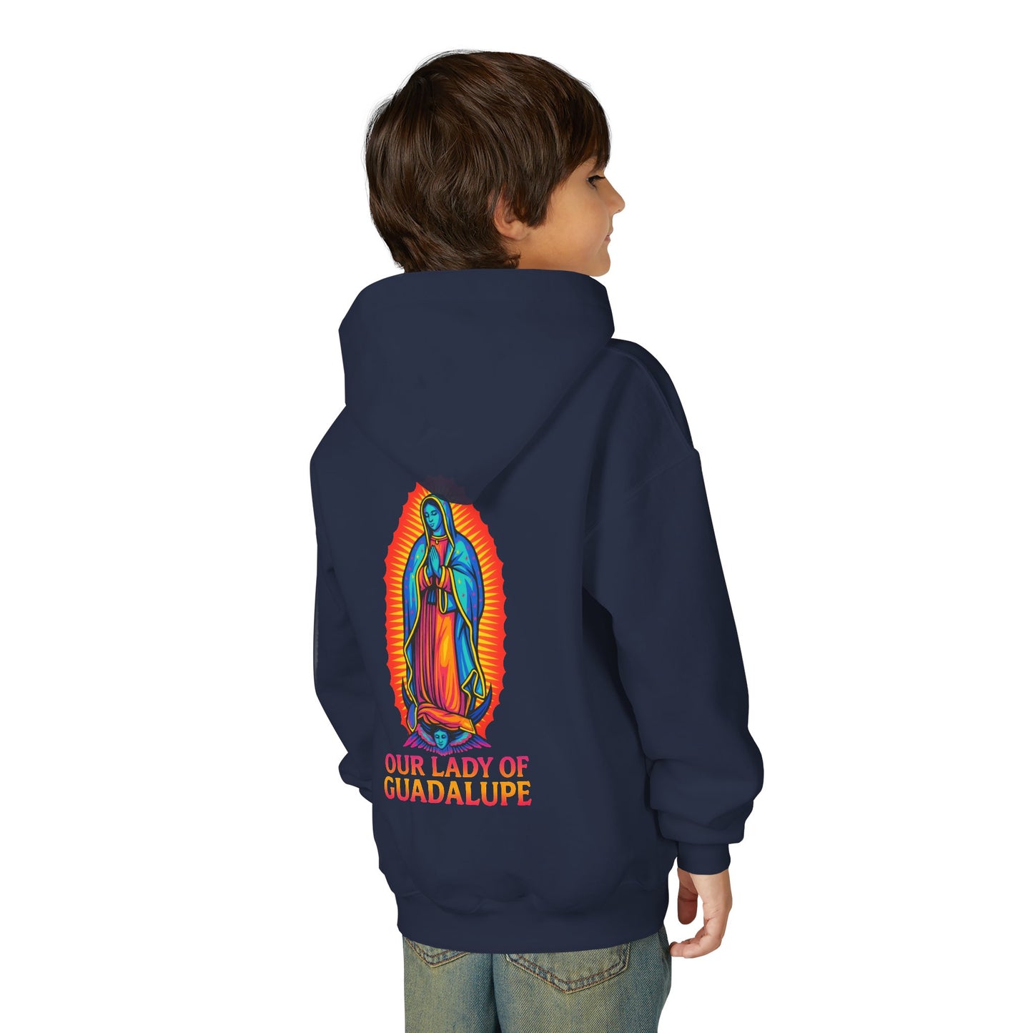Our Lady of Guadalupe Youth Hoodie | Catholic Streetwear for Kids