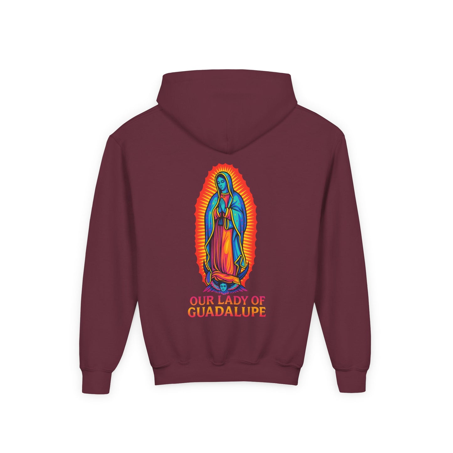 Our Lady of Guadalupe Youth Hoodie | Catholic Streetwear for Kids