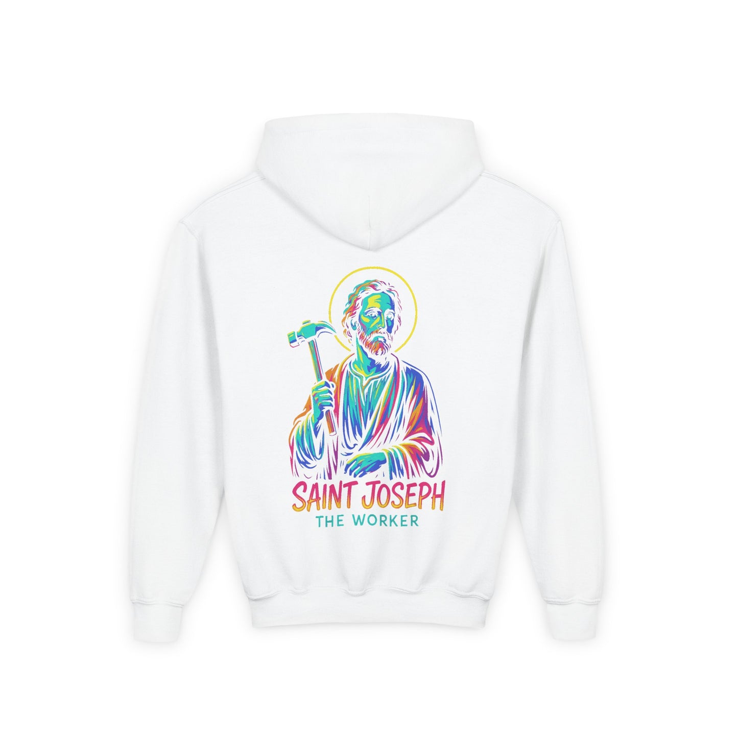 St. Joseph the Worker Youth Hoodie | Catholic Streetwear – Faith, Grit & Purpose