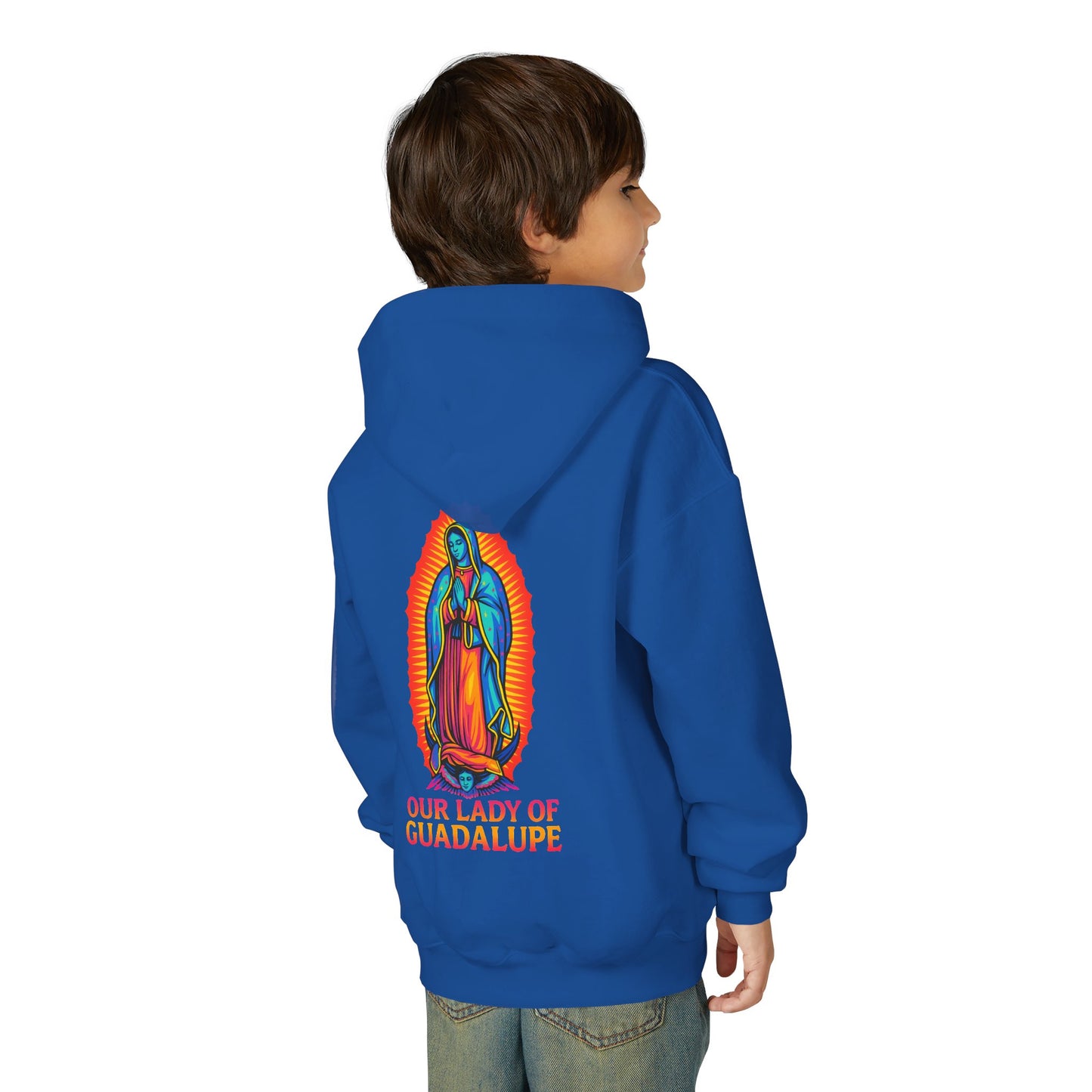 Our Lady of Guadalupe Youth Hoodie | Catholic Streetwear for Kids