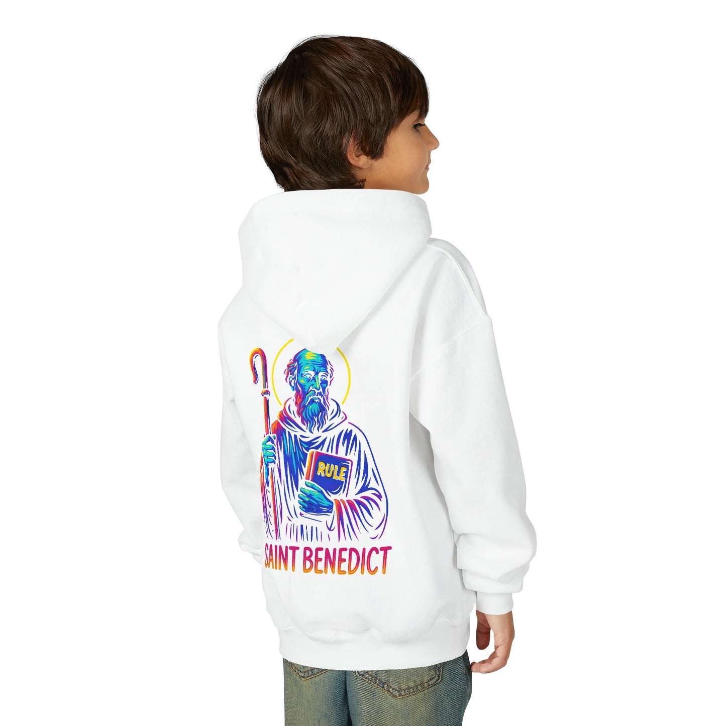 St. Benedict Youth Hoodie | Catholic Streetwear for Kids