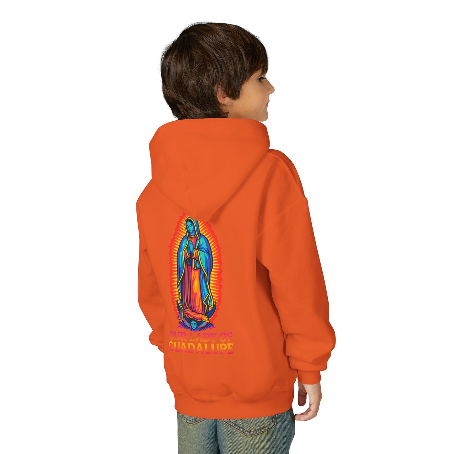 Our Lady of Guadalupe Youth Hoodie | Catholic Streetwear for Kids