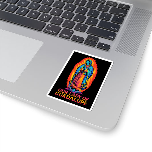 Our Lady of Guadalupe Sticker | Virgin Mary Decal | Catholic Sticker | Neon Christian Sticker | Faith Laptop & Water Bottle Sticker