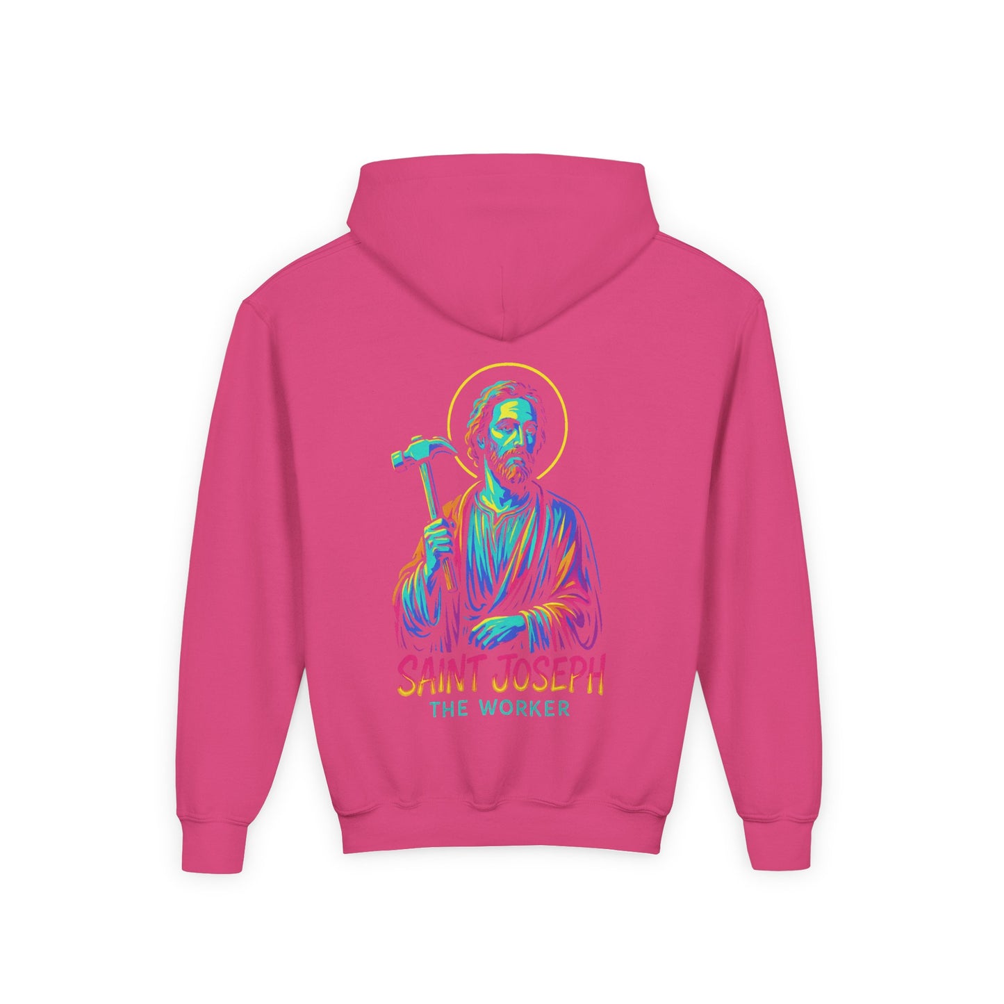 St. Joseph the Worker Youth Hoodie | Catholic Streetwear – Faith, Grit & Purpose
