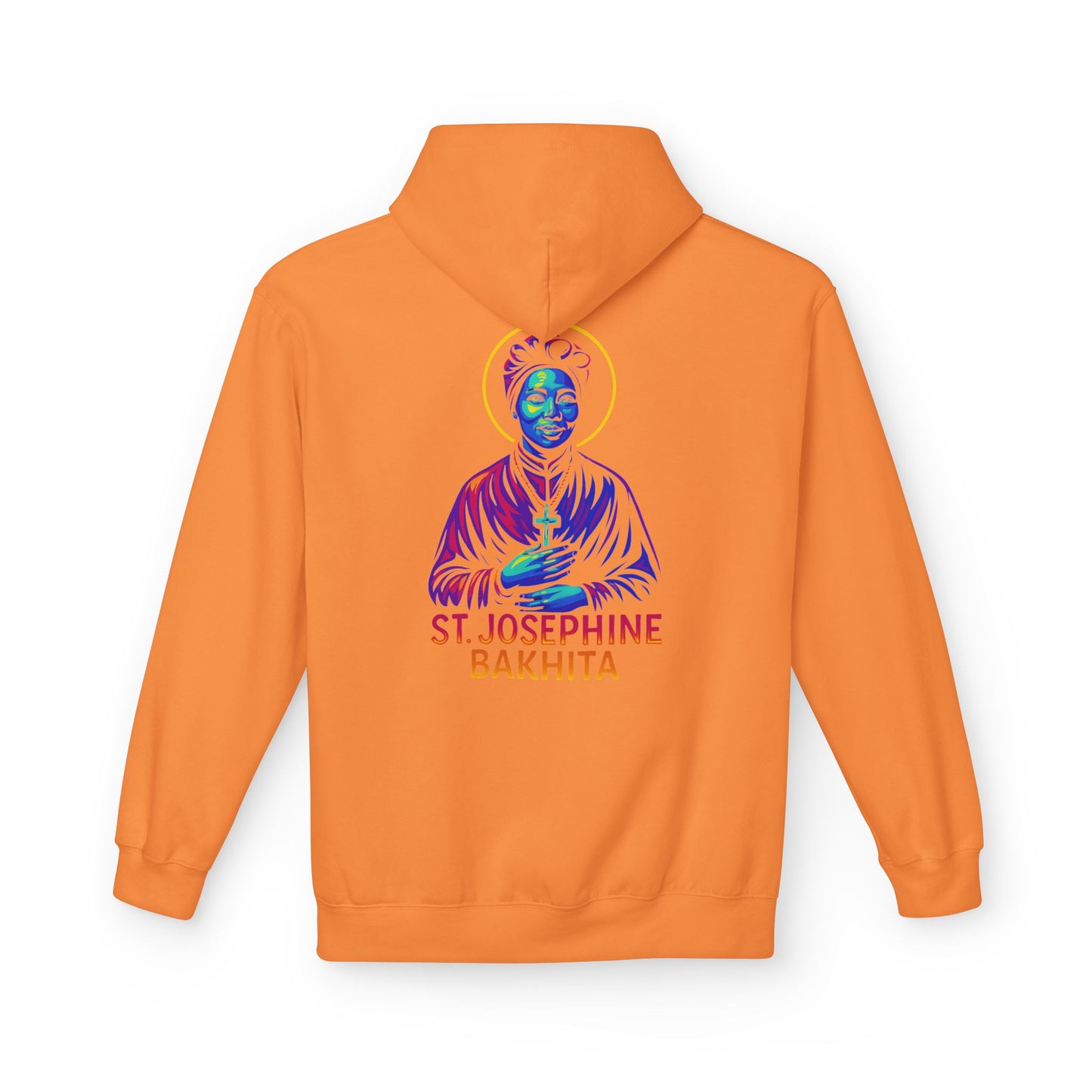 St. Josephine Bakhita Neon Hoodie | Catholic Streetwear – Freedom, Faith & Fierce Grace