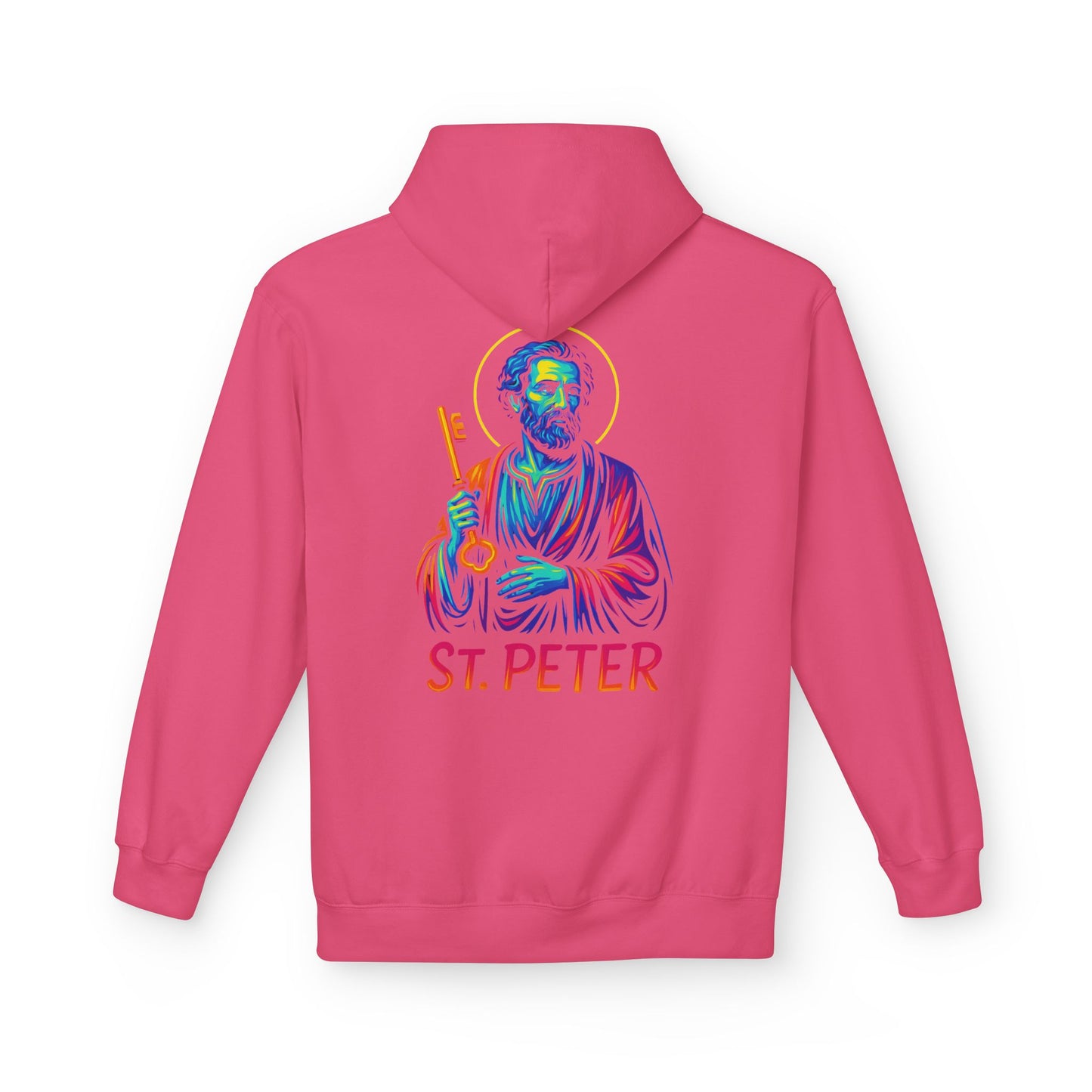 St. Peter Neon Hoodie | Catholic Streetwear – Strength, Faith & Redemption in Style