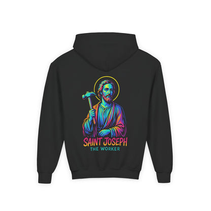 St. Joseph the Worker | Kids Catholic Hoodie | Faith & Grit