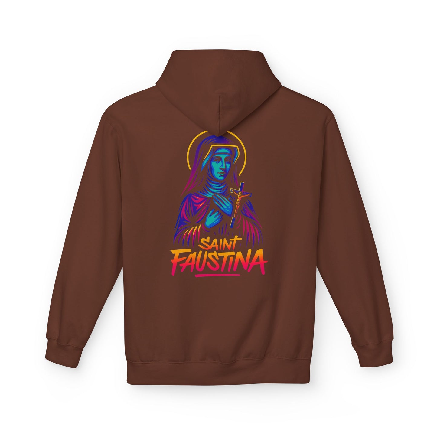 St. Faustina Neon Hoodie | Catholic Streetwear – Divine Mercy Energy & Bold Faith Style