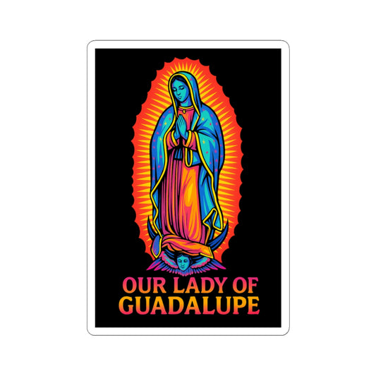 Our Lady of Guadalupe Sticker | Virgin Mary Decal | Catholic Sticker | Neon Christian Sticker | Faith Laptop & Water Bottle Sticker