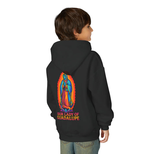 Our Lady of Guadalupe Youth Hoodie | Catholic Streetwear for Kids