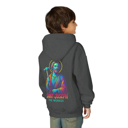 St. Joseph the Worker | Kids Catholic Hoodie | Faith & Grit