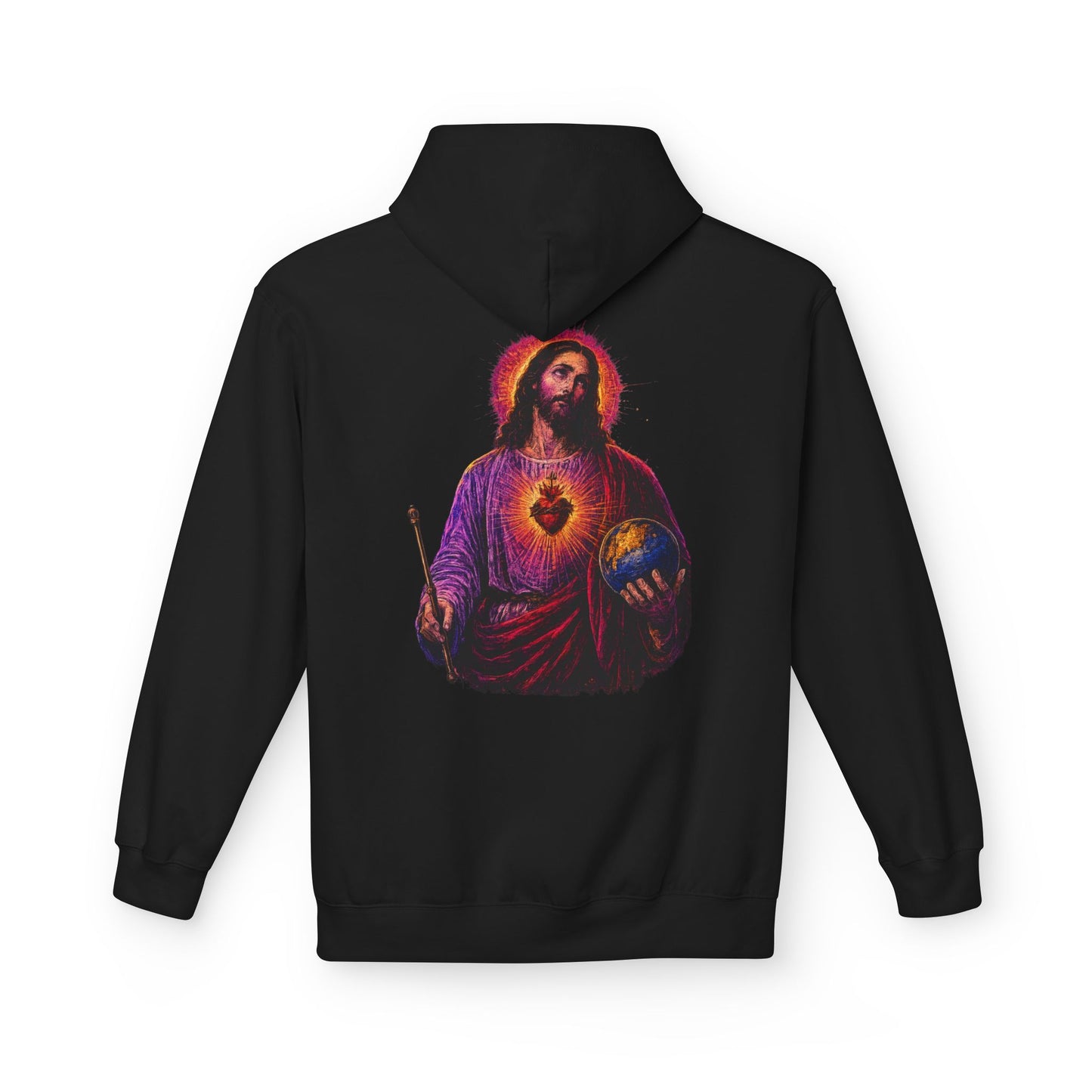 Sacred Heart of Jesus King of the World Hoodie | Saints Hood